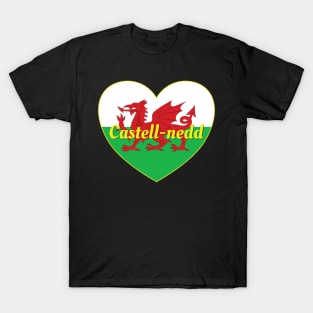 Castell-nedd Cymru UK Baner Cymru Calon T-Shirt